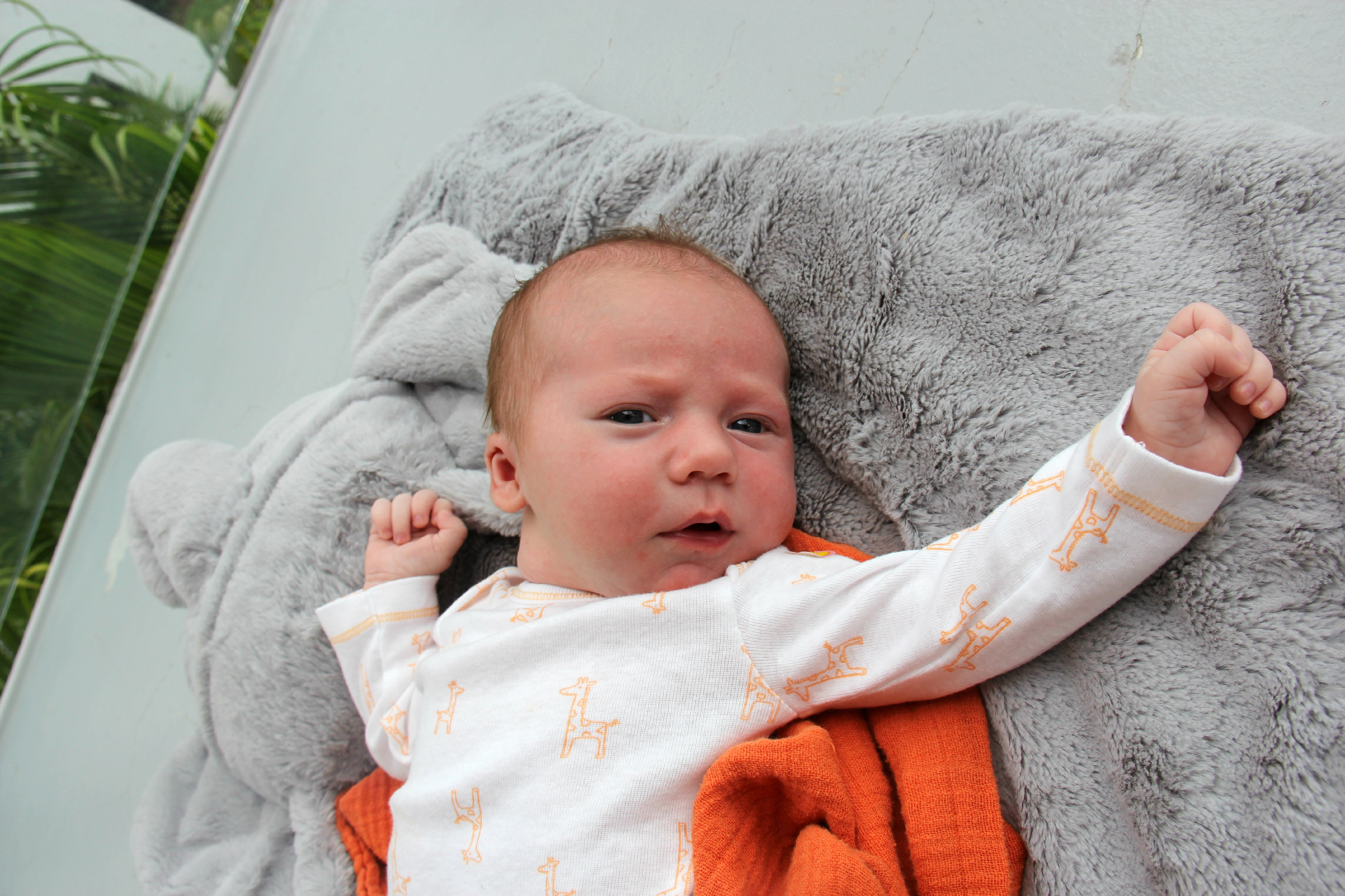 1 month old at the beach